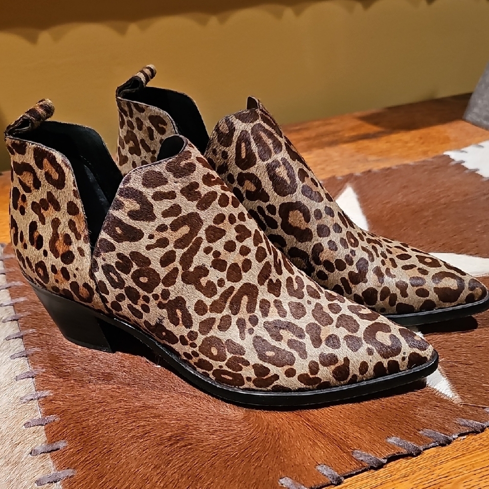 Dolce Vita Leopard Print Heeled Booties